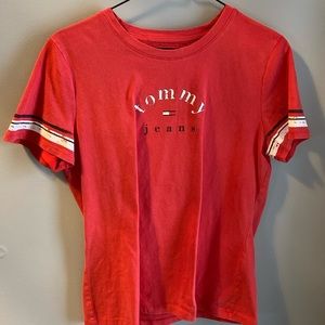 Red Tommy Hilfiger tee